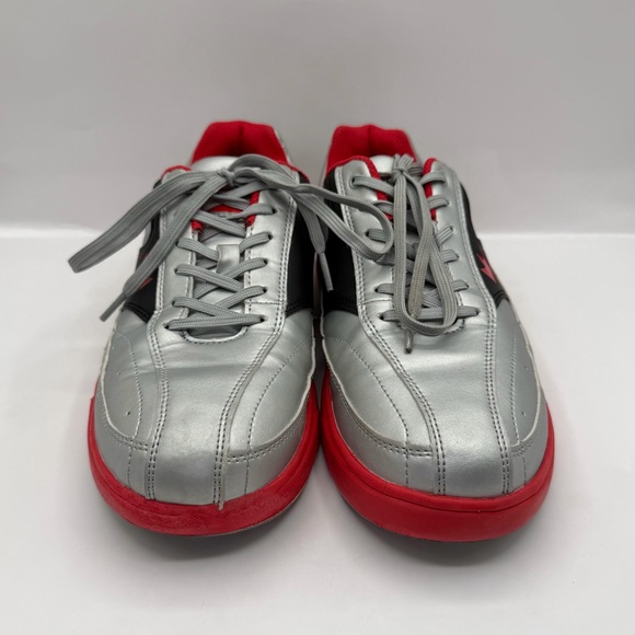 Brunswick Renegade Flash Silver & Red Mens Lace Up Bowling Shoes Size 8.5 - Picture 5 of 10